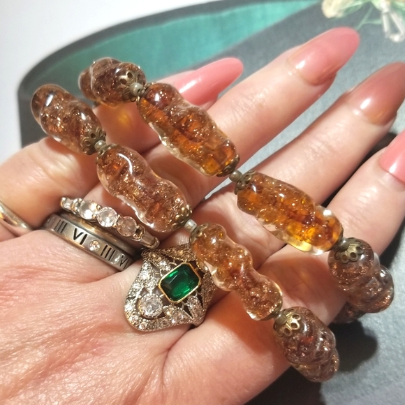 RARE Antique Venetian BORO Glass Bead Necklace - Picture 8 of 8